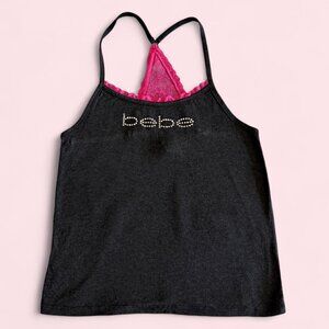 Bebe Dark Grey Sleep Cami Size Large